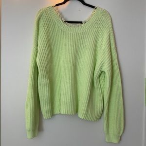 525 America pastel lime green knit sweater